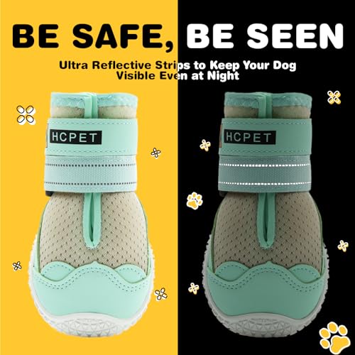 Dog Shoes for Dogs (Green / Width 2.16 in)