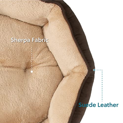 Small Dog Bed Washable (25"L x 21"W x 8"Th / Brown)