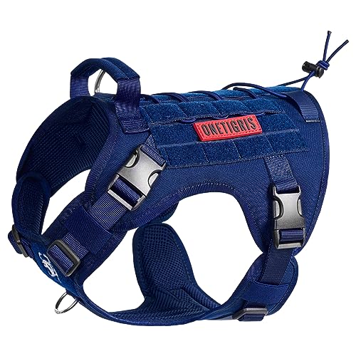 Tactical Dog Harness with Handle No (X-Small / Blue)