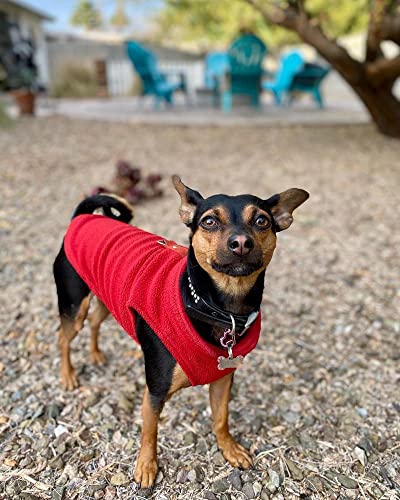 Fleece Vest Dog Sweater (Red / Medium (Around 11-lb))