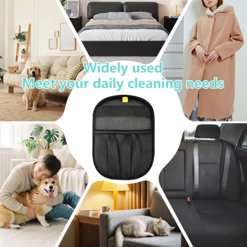 New Upgrade Pet Hair Removal Glove for Dogs & Cats (Black)