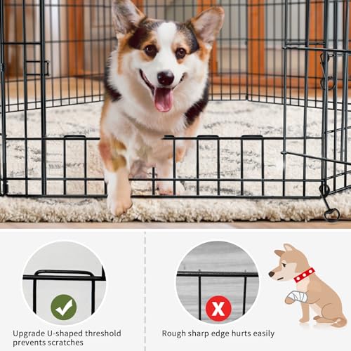 Foldable Metal Dog Exercise Pen (Black / 36''H)