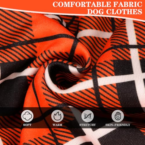 Plaid Dog Hoodie (XX-Large / Orange)