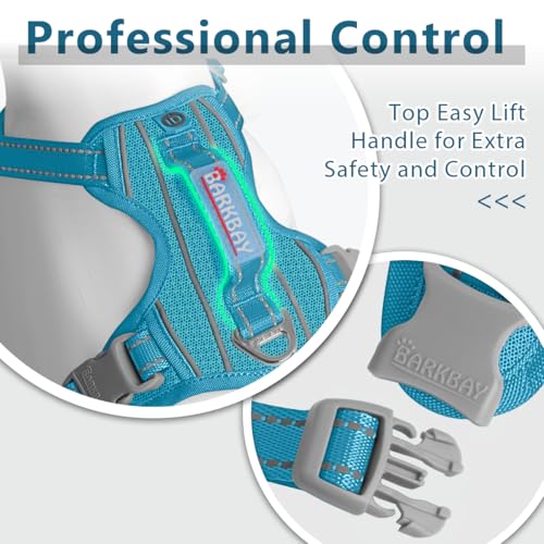 No Pull Dog Harness for Medium Sized Dogs (Medium(Chest:22.5-28") / Ocean Blue)