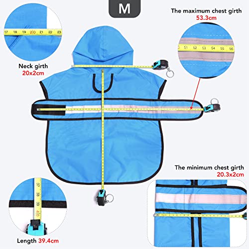 Waterproof Reflective Dog Rain Coat (Blue / Medium)