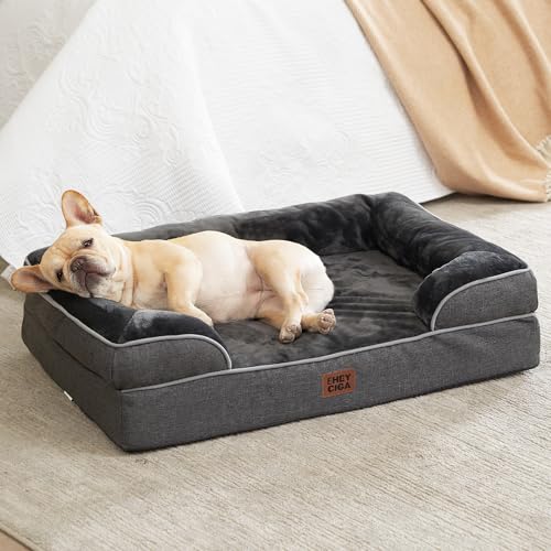 Orthopedic Dog Bed Medium Size Dog (Dark Grey / 30.0"l X 20.0"w X 6.5"th)