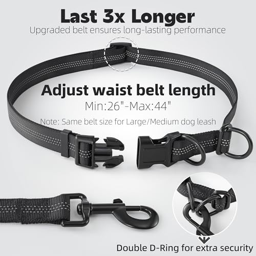 Hands Free Leash (Black / 7FT Hands Free)