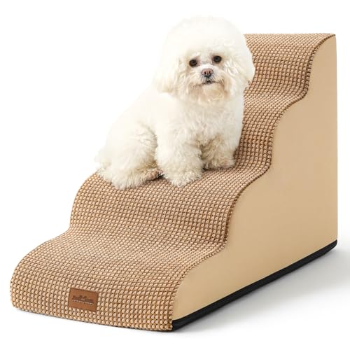 Dog Stairs for Small Dog 19.7" H (Light Brown / Standard:15.7"x28.3"x19.7")