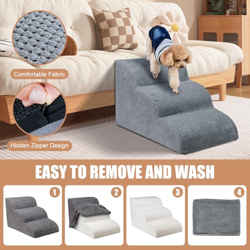 3 Step Dog Stairs for Small Dogs