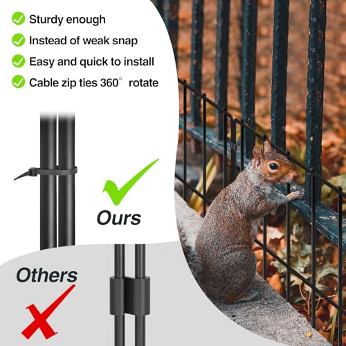 32 Panels Animal Barrier Fence (32Pcs, 32ft(L) X 13inch(H) / Black)