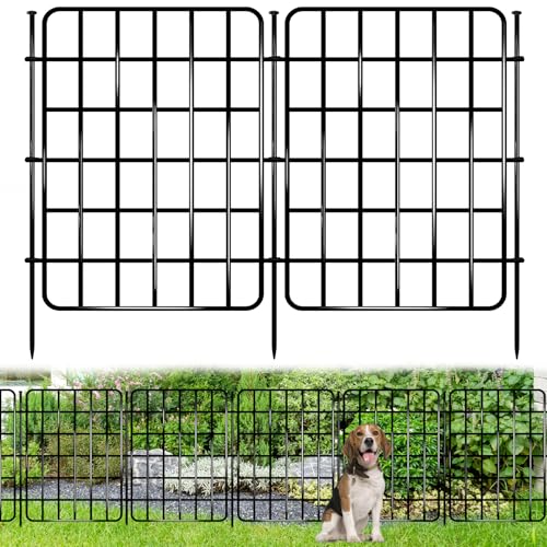 30ft x 17in Garden Fence Animal Barrier (Black / 28 Panels, 30ft x 17in)