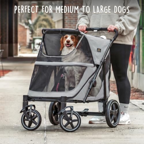 All Terrain Pet Stroller for Large & Medium Dogs (Grey)