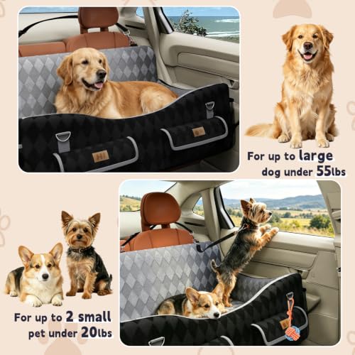 Dog Car Seat for Medium (Black/Grey / Large)