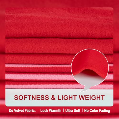 2Pack Dog Sweater for Medium Dogs Soft Pet Coats Fleece Sweatshirt (X-Large (19-27lbs) / 9# Red+Red Stripe)