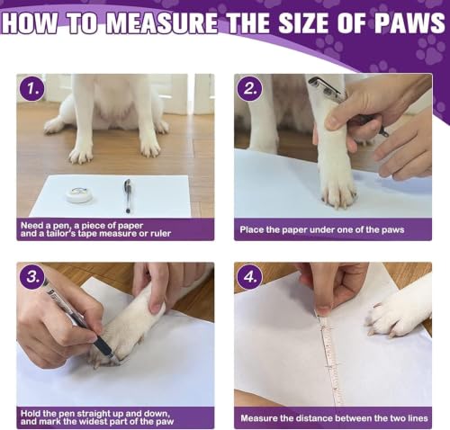 Anti Slip Dog Socks to Prevent Licking Paws for Hot Pavement (Purple / X-Small)