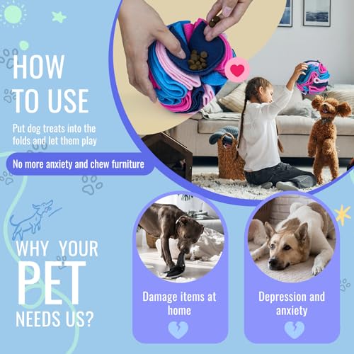 Pet Snuffle Ball (Royal blue / 15cm)