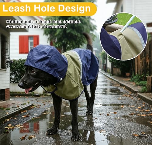 Dog Raincoat Jacket (Blue / X-Small)