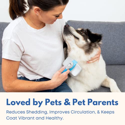 Self Cleaning Slicker Brush for Dogs and Cats (White / 1 Count (Pack of 1))