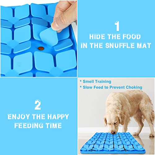 Snuffle Mat for Dogs (L-16"X16" / Blue-L)