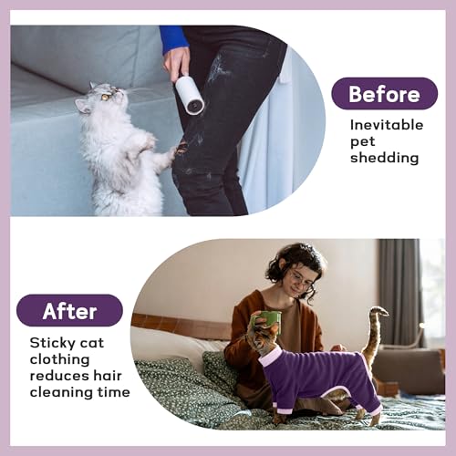 Cat Hair Sticky Shirt (Medium / Purple)