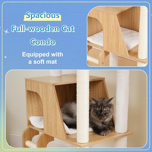 Wooden Cat Tree (White Oak)