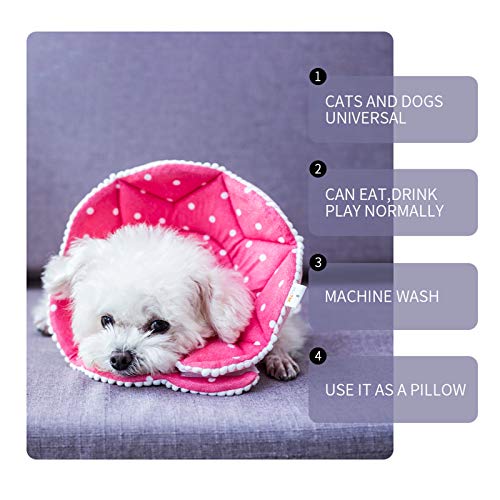 Adjustable Dog Cat Cone (Medium / Pink)