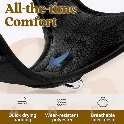 Dog Harness for Large (Black / Large)