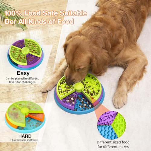 Slow Feeder Dog Bowl (Orange and Purple)