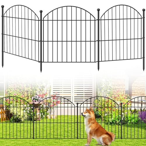 Decorative Garden Fence (Black / 24 in(H))