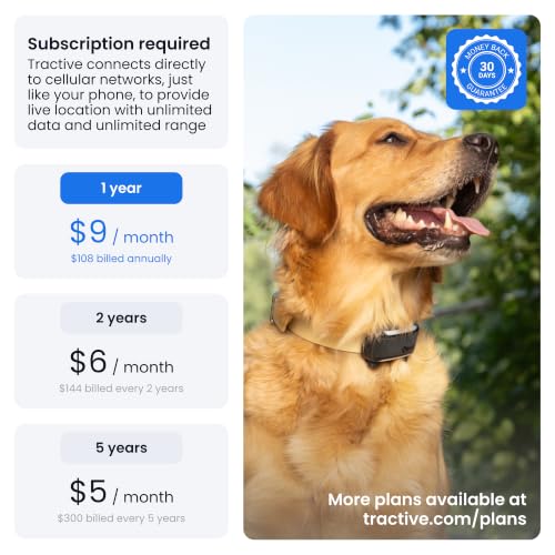 XL Smart Dog GPS Tracker (Black)