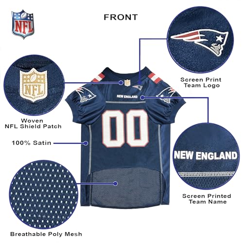 NFL New England Patriots Dog Jersey (New England Patriots / Large)