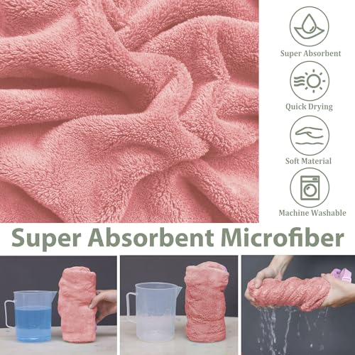 Dog Bathrobe Super Absorbent Towel Robe (Pink / X-Large)