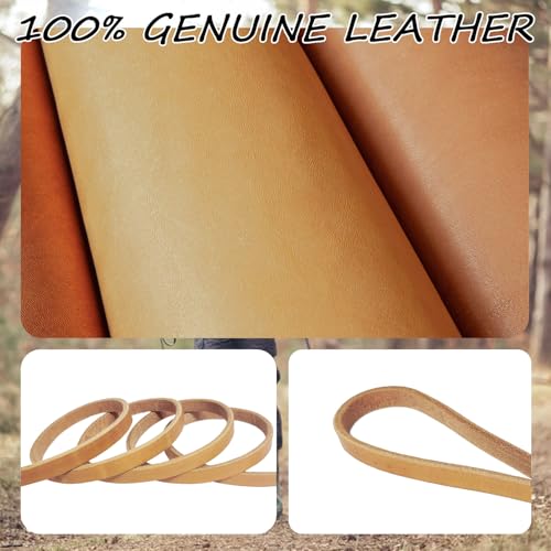 Leather Dog Leash 6ft x 3 (6 ft x 3/4 inch / Tan)