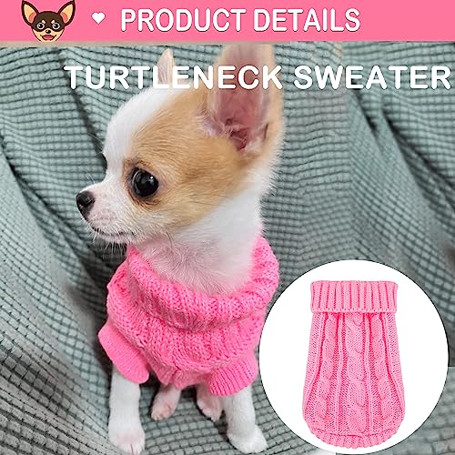 Chihuahua Yorkie Sweater (X-Small / Rose-Pink)