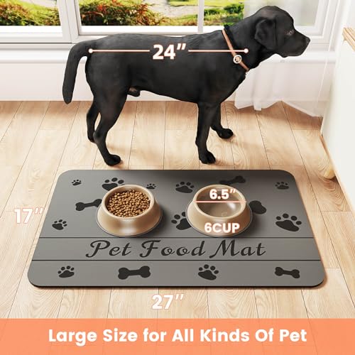 Pet Feeding Mat (Bones / 20"L x 12"W)