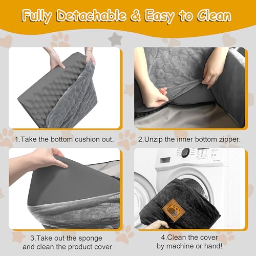 Dog Car Seat for Small (Black Gray / Medium)