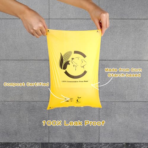 Certified Compostable Dog Poop Bags (Maize Yellow / 270 Count (Pack of 1))