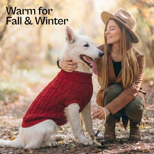Dog Sweater Pull Over (S / Cable Knit Red)