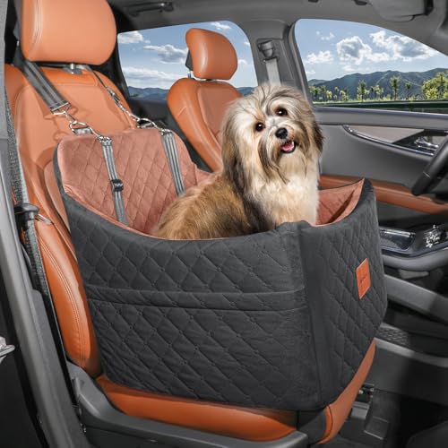 Dog Car Seat for Small (Black/Brown / Medium)