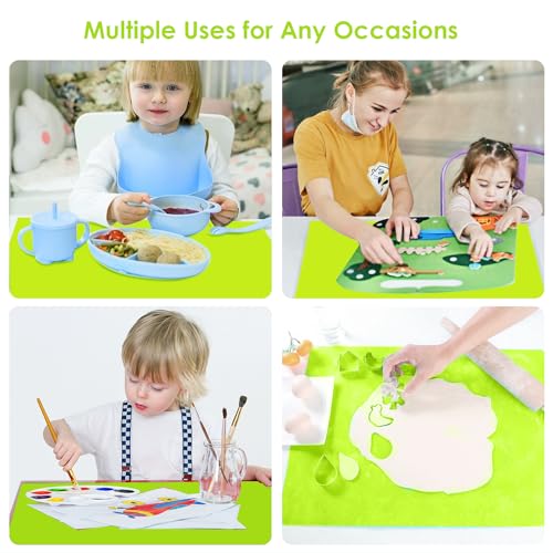Extra Large Silicone Table Mat (02-green / 23.6"L x 15.7"W)