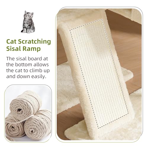 Cat Tree Tower for Indoor Cats (47.24 inches / Beige)