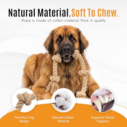 Pets Dog Rope Toy for Large Dogs (Beige)