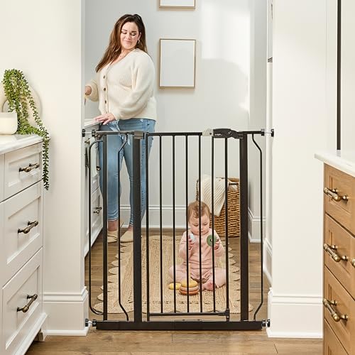 Safety 36" Extra Tall Baby Gate (Black / 29-36.5"W x 36"H)