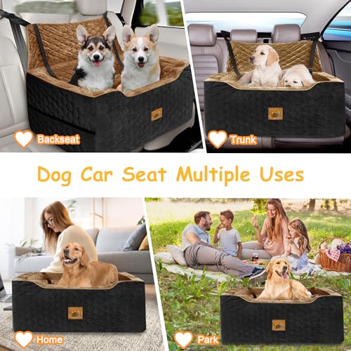 Dog Car Seat for Medium (BlackBrown / Large)