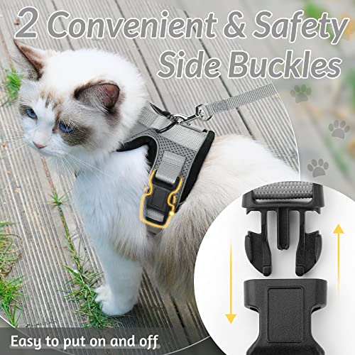 Cat Harness and Leash Set (Xxs / Grey)