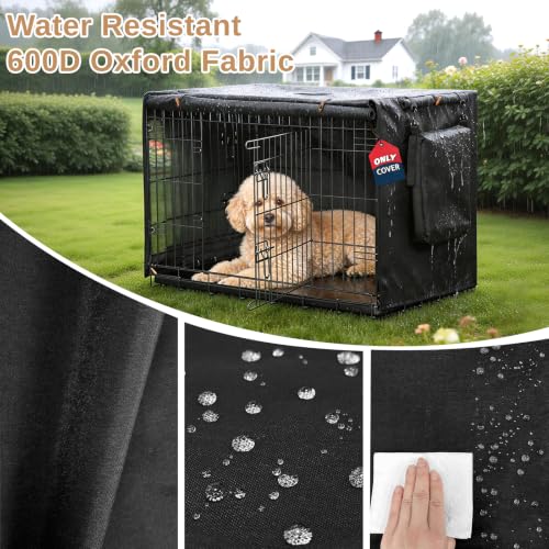 Dog Crate Cover 24in (Black / 24.0"L x 18.0"W x 20.0"H)