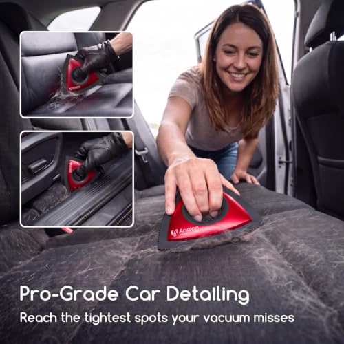 Mini Pet Hair Remover for Car Detailing Dog Hair Tool Brush (Red)