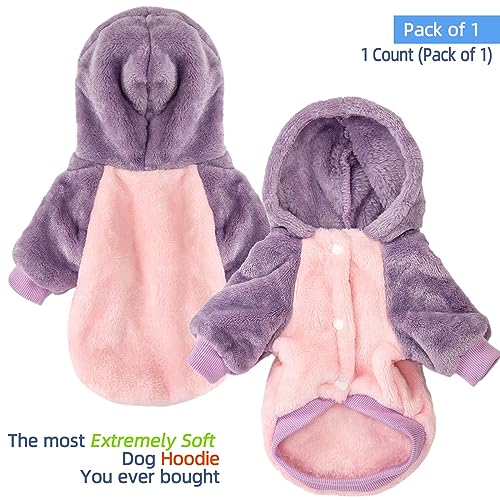 Small Dog Hooded Sweater (Pink body / X-Large)