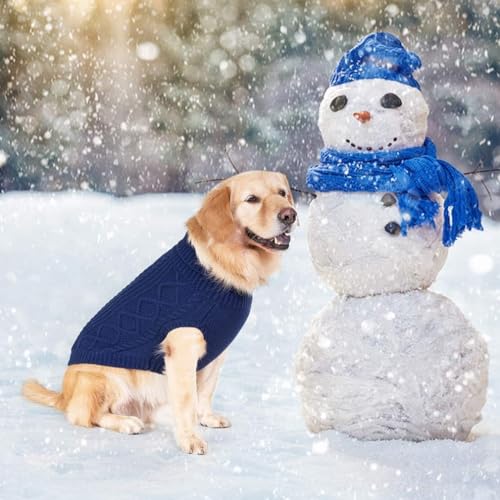 Dog Sweater for Medium Large Dogs (NavyBlue / Medium/Large)