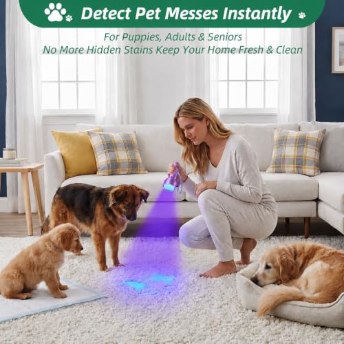 UV Black Light for Pet Urine Detection Purple Flashlight Cat Dog Pee Light Detector